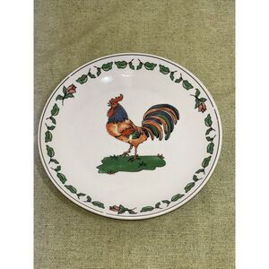 Rooster Plates Alco Industries Set of 2 Plates 7 1/4 inches Bread Salad Dessert